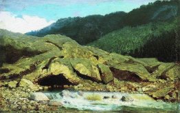 Landschaft mit Felsen und Stream-