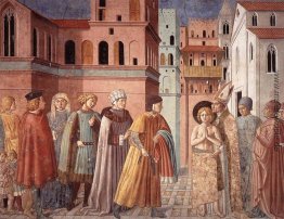Verzicht auf weltliche Güter und der Bischof von Assisi Kleider