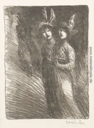 Zwei Frauen, Lithographie Zwei Frauen, Lithographie