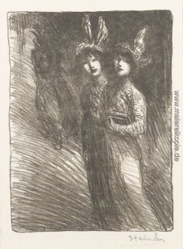 Zwei Frauen, Lithographie