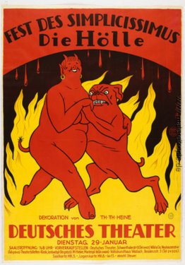 Plakat für den Simplicissimus Festival Hell (Hölle)