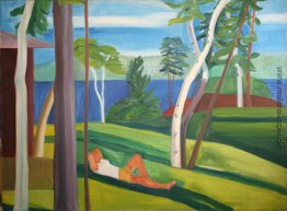 Maine Landschaft mit Figur