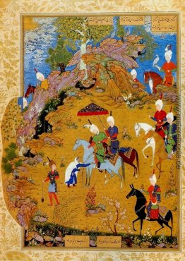 Vom Khamsa von Nizami: Die alte Frau beschwert Sultan Sanjar