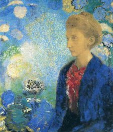 Frau im Profil unter einem gotischen Bogen Frau im Profil unter einem gotischen Bogen