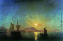 Die Bucht von Neapel durch Mondschein