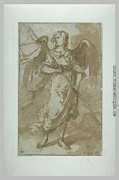 Engel hält eine Fahne