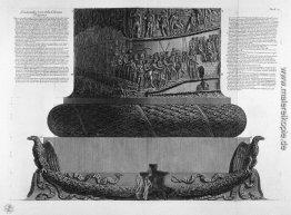 Sockel und Basis Trajan`s Spalte