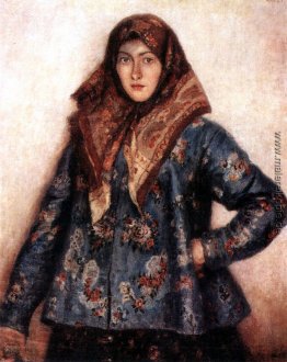 Porträt von L. T. Matorina. Kosaken-Frau.