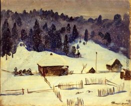 Dorf Karzamanovo. Der Schnee ist weg.