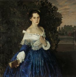 Lady in Blue. Porträt des Künstlers Yelizaveta Martynova