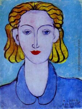 Junge Frau in einer blauen Bluse (Portrait LN Delektorskaya)