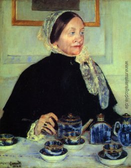 Lady am Teetisch