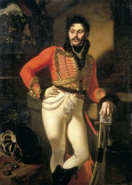 Porträt von Oberst Evgraf V. Davydov