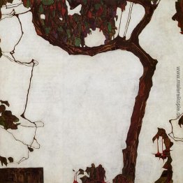 Autumn Tree mit Fuchsien