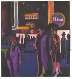 Straßenszene in der Nacht Straßenszene in der Nacht