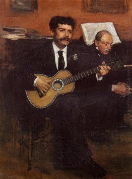 Porträt von Lorenzo Pagans, spanische Tenor und Auguste Degas, d