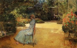 Die Frau des Künstlers in einem Garten, Villiers-le-Bel