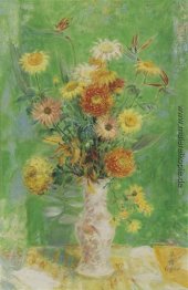 Chrysanthemen und Sonnenblumen