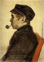 Junger Mann mit einem Rohr Junger Mann mit einem Rohr