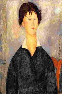 Porträt einer Frau mit weißem Kragen