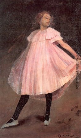 Dancer in einem rosa Kleid