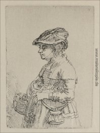 Eine junge Frau mit einem Korb Eine junge Frau mit einem Korb