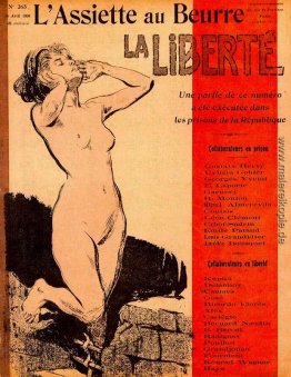 Titelseite der "La Liberté" Thema, von "L'Assiette au Beurre"