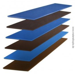Brown und blaue Plank