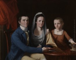 Jonathan Trumbull Jr mit Frau Trumbull und Faith Trumbull