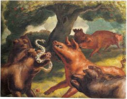 Hogs Töten einer Schlange
