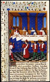 Bankett von Charles V (1338-1380) in Hhonour seines Onkels Kaise