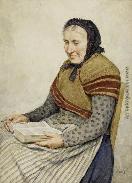 Grossmutter beim Bibel lesen