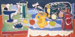 Der lange Tisch mit Obst