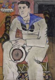 Seemann mit einem rosa Gesicht Seemann mit einem rosa Gesicht