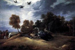 Heron Jagd mit dem Erzherzog Leopold Wilhelm