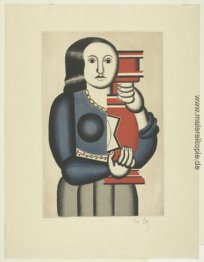 Frau mit Glas nach Fernand Léger Frau mit Glas nach Fernand Léger