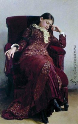 Sich ausruhen. Porträt von Vera Repina, Ehefrau des Künstlers.