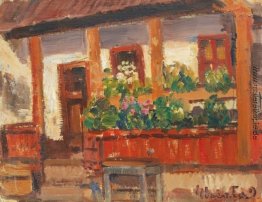 Veranda mit Blumen