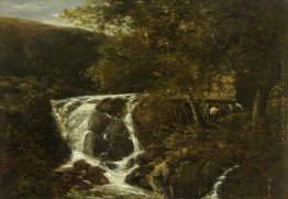 Landschaft mit einem Wasserfall in der Nähe von Norwich, Norfolk