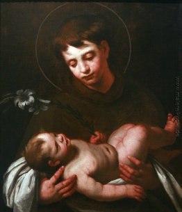 Der Heilige Antonius von Padua die Baby Jesus hält