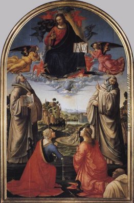 Christus in der Glorie mit St. Benedict (c.480-547), St. Romuald