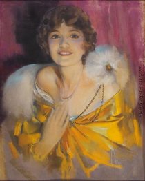 Frau berühren Perlen Frau berühren Perlen