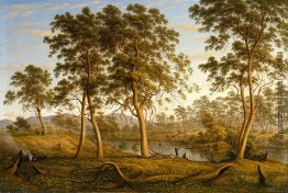 Natives am Ouse-Fluss, Land von Van Diemen