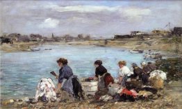 Wäscherinnen am Ufer des Touques