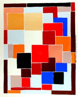 Design im Stil von Mondrian, möglicherweise für einen Teppich, v