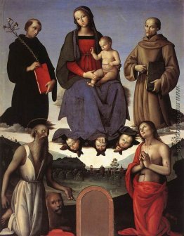 Madonna und Kind mit vier Heiligen (Tezi Altarbild)