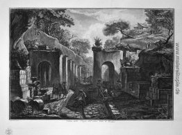 Blick auf den Hafen der antiken Stadt Pompeji, Design der L Desp