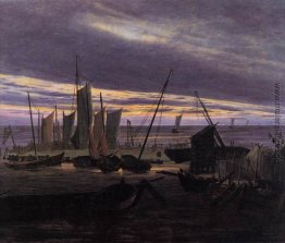 Boote im Hafen am Abend