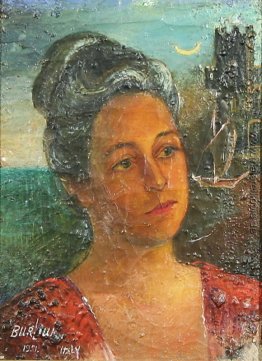 Portrait von der Burg im Mondschein