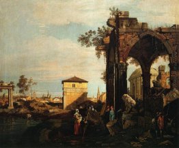 Capriccio mit Ruinen und Porta Portello in Padua